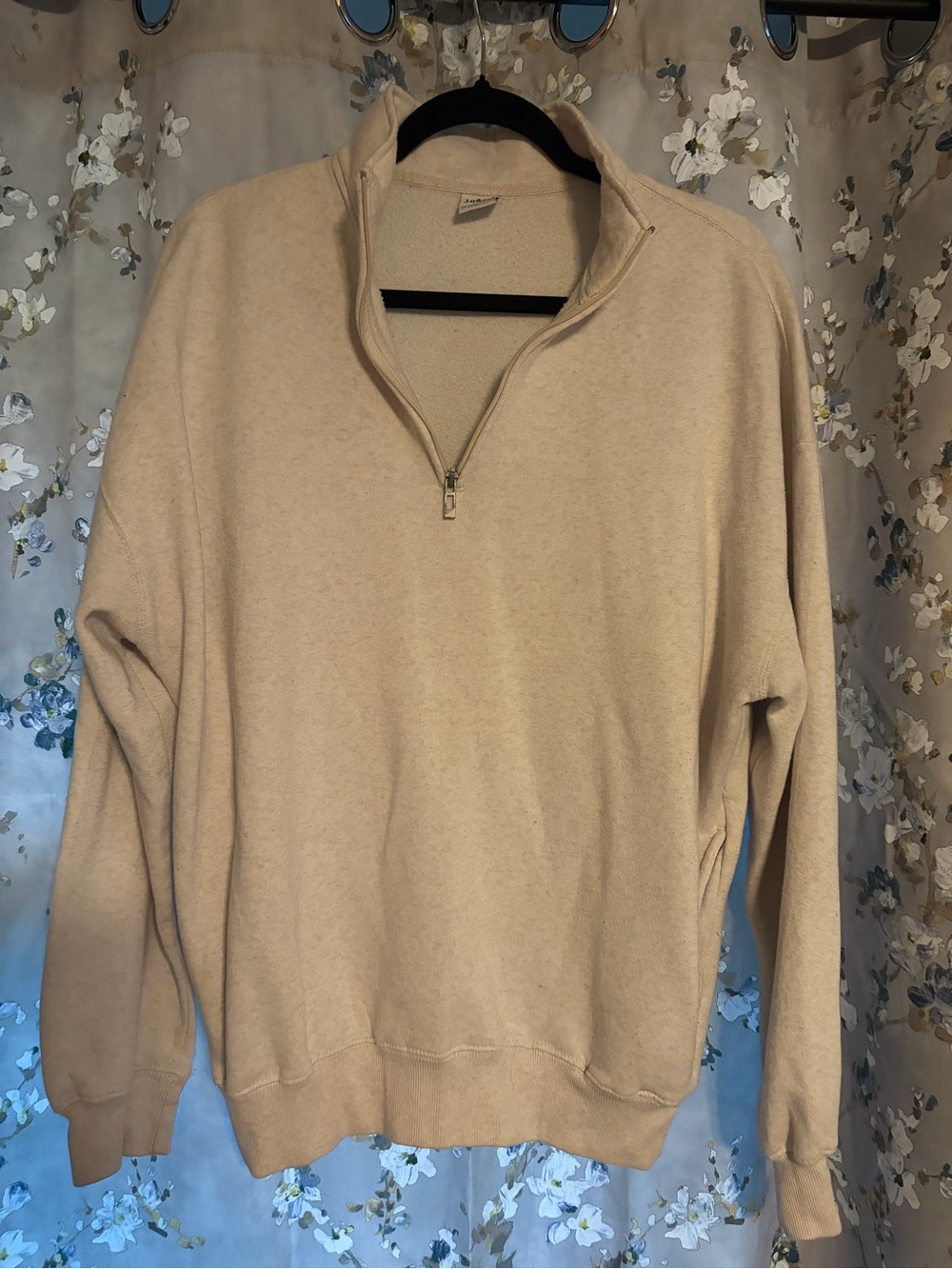 Womens Half-Zip Sweater Pullover - Soft White